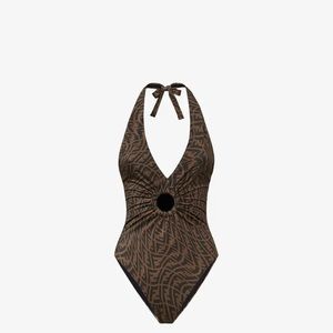 Fendi Brown Lycra Swimsuit